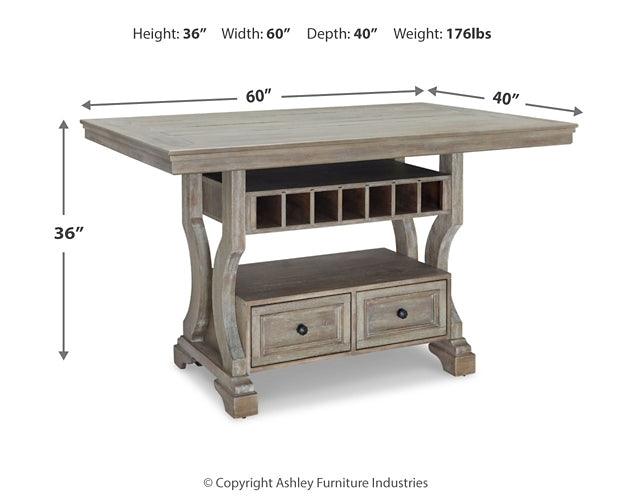 Moreshire Counter Height Dining Table D799-32 Brown/Beige Casual Counter Height Table By Ashley - sofafair.com