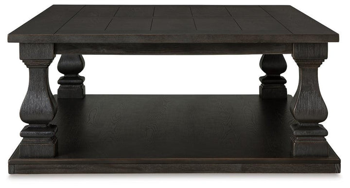 Wellturn Coffee Table T749-1 Black/Gray Traditional Cocktail Table By Ashley - sofafair.com