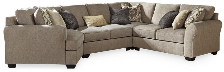 Pantomine 4-Piece Sectional with Cuddler 39122S11 Brown/Beige Contemporary Stationary Sectionals By AFI - sofafair.com