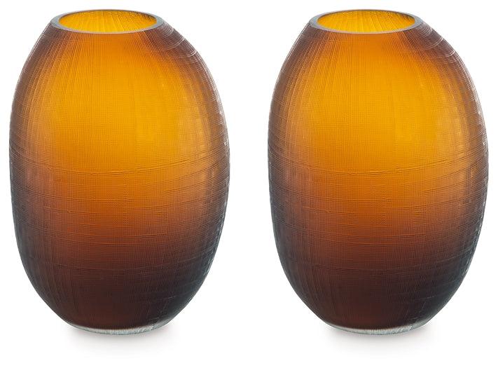 A2900002 Brown/Beige Contemporary Embersen Vase (Set of 2) By AFI - sofafair.com