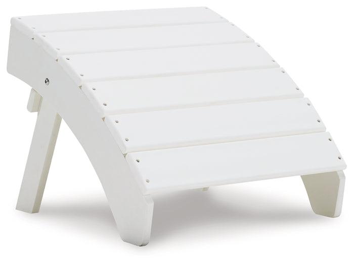 Sundown Treasure Ottoman P011-813 White Contemporary Outdoor Ottoman By Ashley - sofafair.com