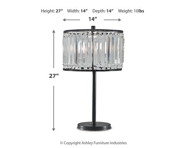 L428164 Black/Gray Contemporary Gracella Table Lamp By Ashley - sofafair.com