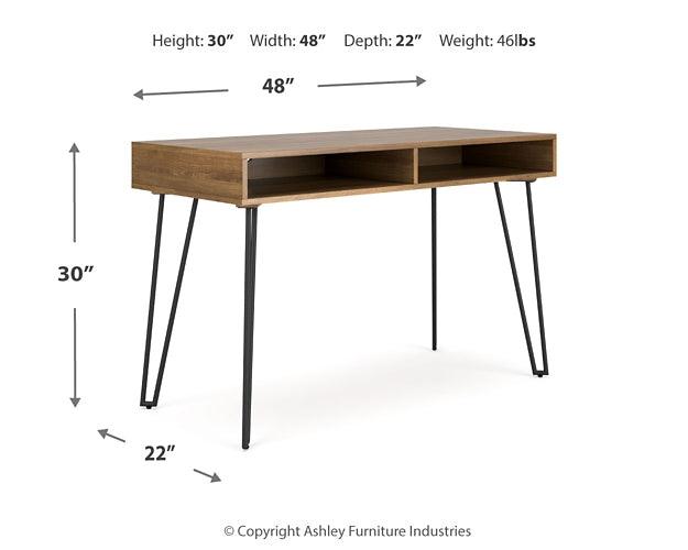 Strumford Home Office Desk H449-14 Black/Gray Contemporary Desks By Ashley - sofafair.com