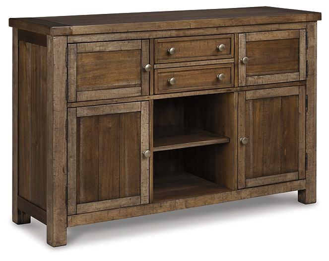 Moriville Dining Server D631-60 Brown/Beige Casual Casual Dining Cases By Ashley - sofafair.com