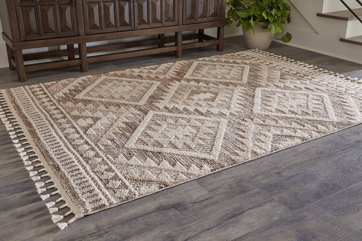 Odedale 8' x 10' Rug R406061 White Casual Rug Large By Ashley - sofafair.com