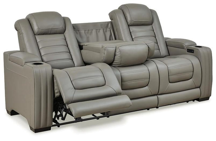 Backtrack Power Reclining Sofa U2800515 Black/Gray Contemporary Motion Upholstery By AFI - sofafair.com