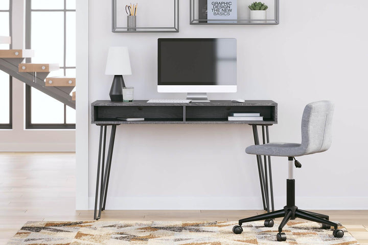 Strumford Home Office Desk H449-114 Black/Gray Contemporary Desks By Ashley - sofafair.com