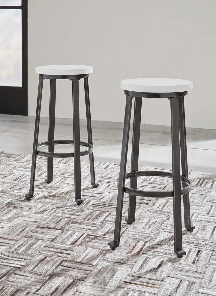 Challiman Bar Height Stool D307-230 White Casual Barstools By Ashley - sofafair.com