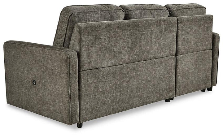 Kerle 2-Piece Sectional with Pop Up Bed 26505S1 Black/Gray Contemporary Stationary Sectionals By Ashley - sofafair.com