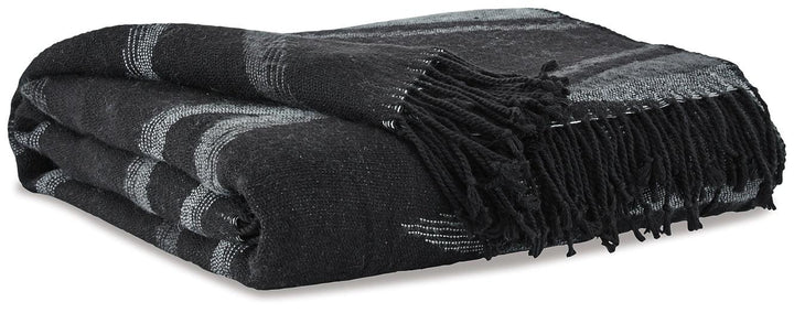 A1000552 Black/Gray Casual Cecile Throw (Set of 3) By Ashley - sofafair.com