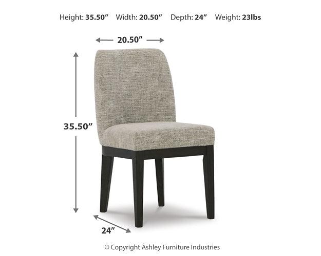 Burkhaus Dining Chair D984-01 Brown/Beige Contemporary Formal Seating By Ashley - sofafair.com