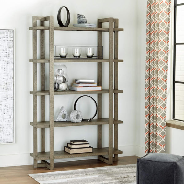 Bergton Bookcase A4000500 Black/Gray Casual Multi-Room Storage By Ashley - sofafair.com