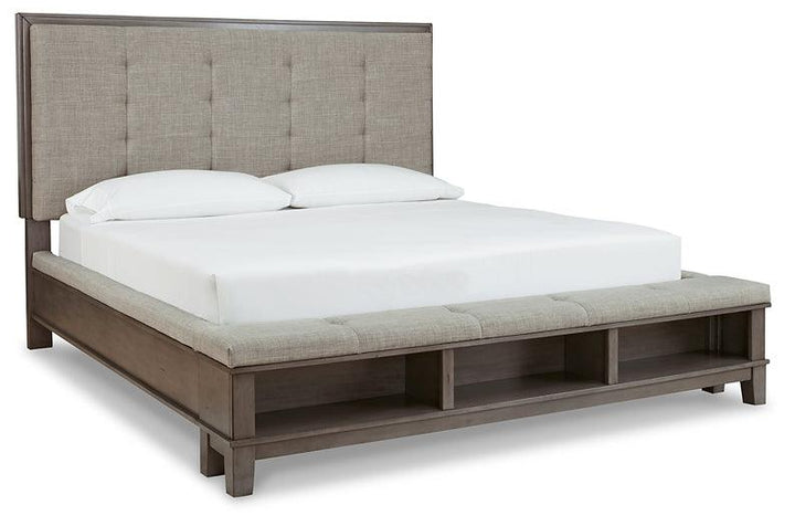 Hallanden King Panel Bed with Storage B649B4 Black/Gray Contemporary Master Beds By Ashley - sofafair.com