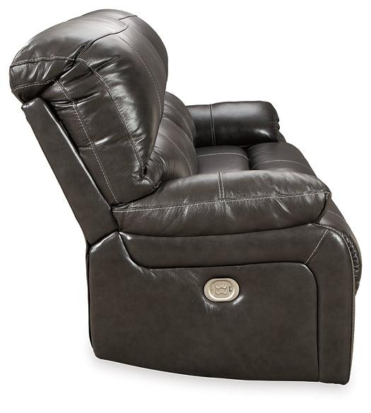 Hallstrung Power Reclining Sofa U5240347 Brown/Beige Contemporary Motion Upholstery By Ashley - sofafair.com