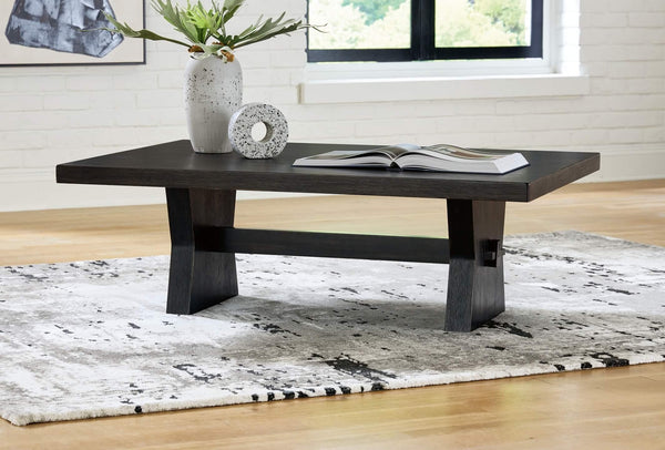 Galliden Coffee Table T841-1 Black/Gray Contemporary Cocktail Table By Ashley - sofafair.com