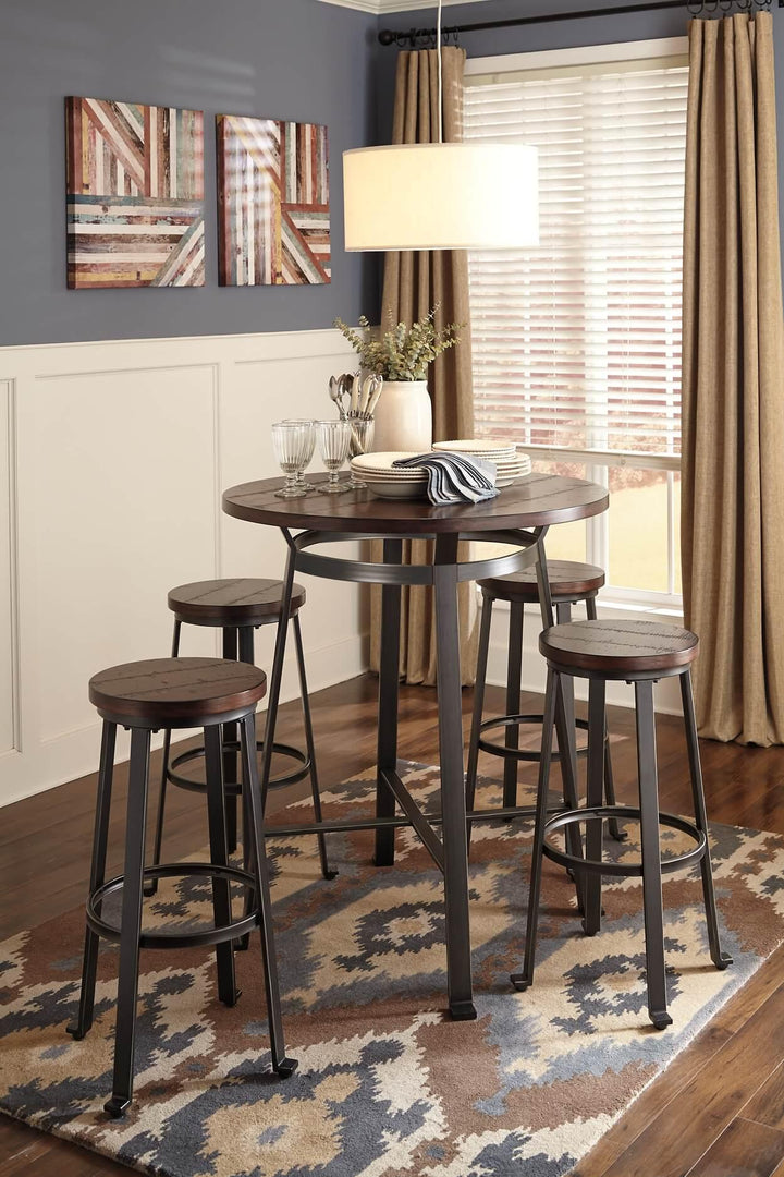 Challiman Bar Height Bar Stool D307-130 Brown/Beige Casual Barstool By Ashley - sofafair.com