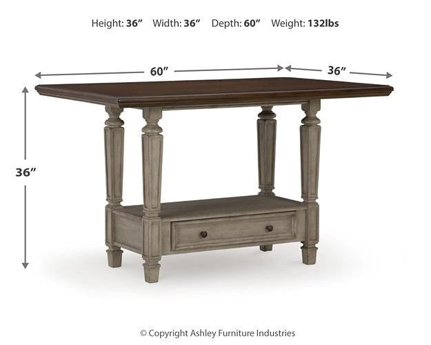 Lodenbay Counter Height Dining Table D751-13 Black/Gray Casual Counter Height Table By Ashley - sofafair.com