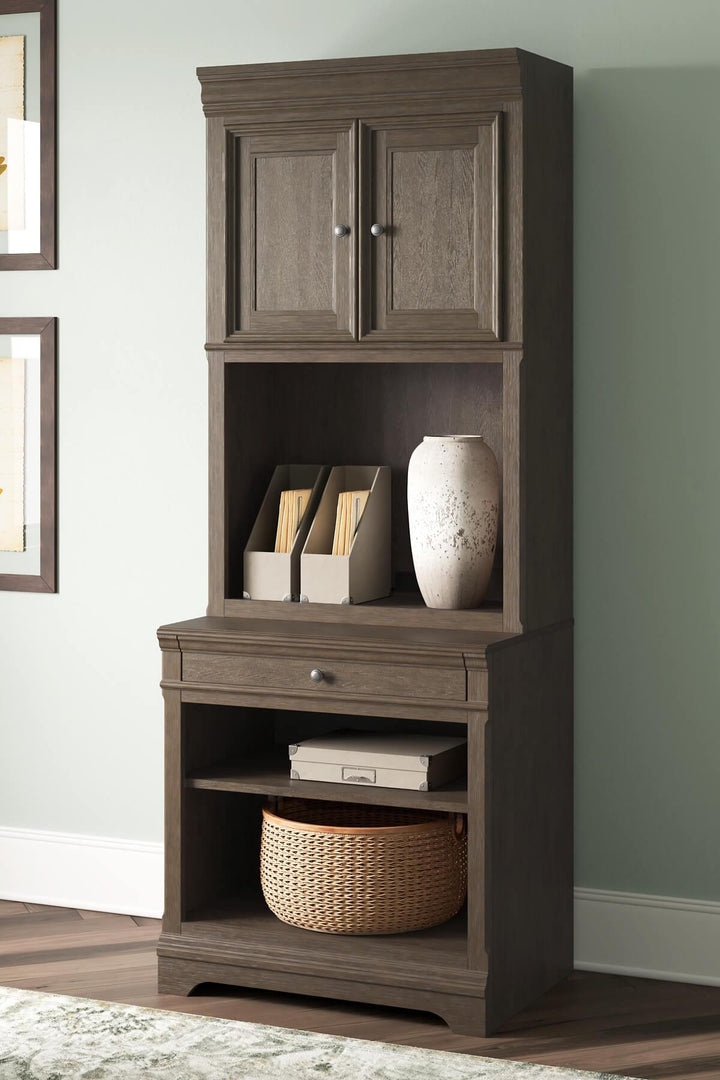 Janismore Bookcase H776H7 Black/Gray Traditional Home Office Cases By Ashley - sofafair.com