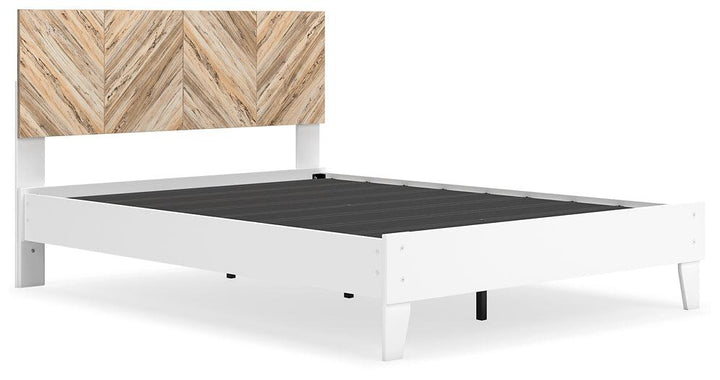 Piperton Queen Panel Platform Bed EB1221B5 White Contemporary Master Beds By Ashley - sofafair.com