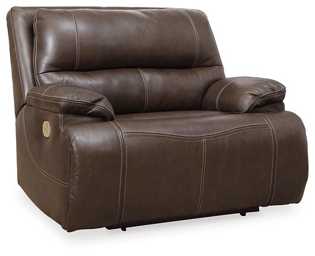 Ricmen Oversized Power Recliner U4370182 Brown/Beige Contemporary Motion Upholstery By Ashley - sofafair.com