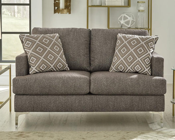 Arcola Sofa and Loveseat 82604U1 Black/Gray Contemporary Stationary Upholstery Package By Ashley - sofafair.com