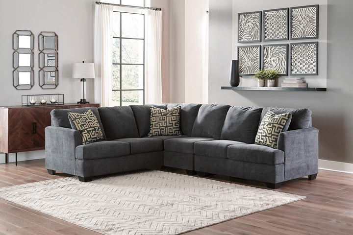 Ambrielle 3-Piece Sectional 11902S3 Black/Gray Contemporary Stationary Sectionals By AFI - sofafair.com