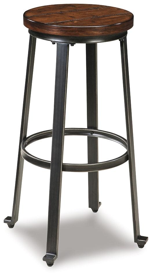 Challiman Bar Height Bar Stool D307-130 Brown/Beige Casual Barstool By Ashley - sofafair.com