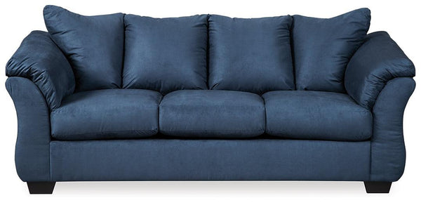 Darcy Sofa and Loveseat 75007U1 Blue Contemporary Stationary Upholstery Package By Ashley - sofafair.com