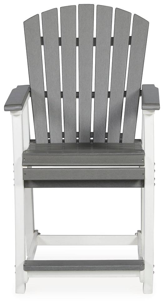 Transville Outdoor Counter Height Bar Stool (Set of 2) P210-124 White Casual Outdoor Counter Barstool By Ashley - sofafair.com