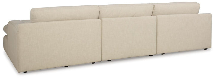Elyza 3-Piece Sectional with Chaise 10006S4 White Contemporary Stationary Sectionals By AFI - sofafair.com