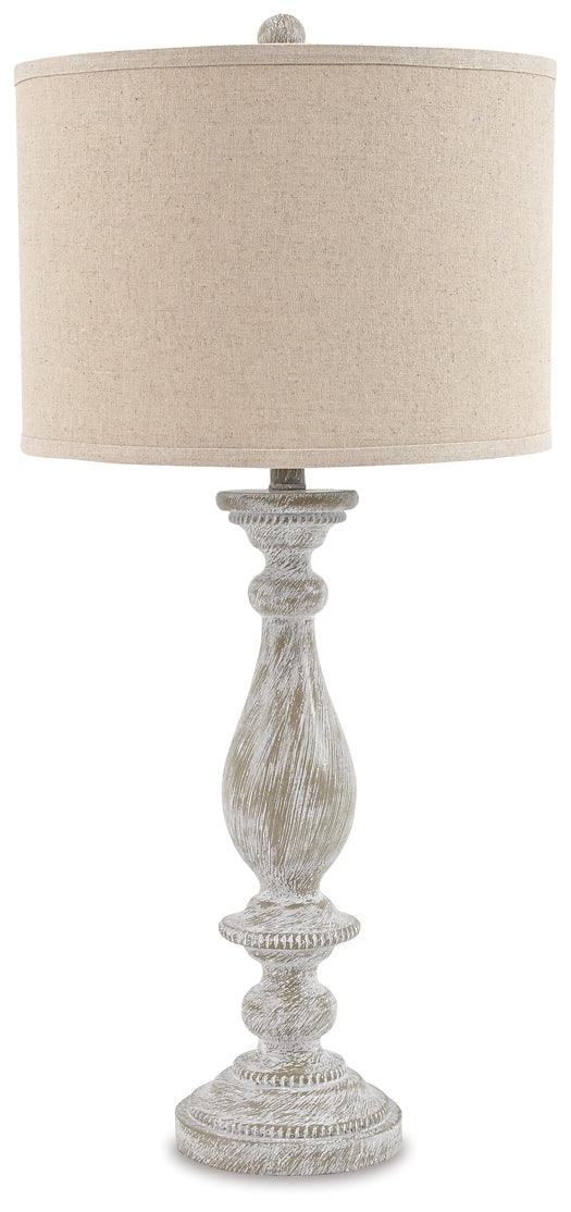 Bernadate Table Lamp (Set of 2) L235344 White Casual Table Lamp Pair By Ashley - sofafair.com