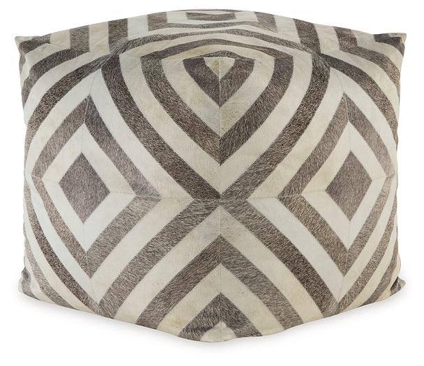 A1000982 Brown/Beige Casual Hartselle Pouf By Ashley - sofafair.com