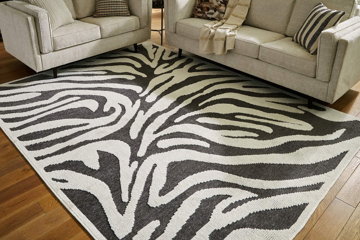 Thomwith R406292 White Contemporary Rug Large By Ashley - sofafair.com
