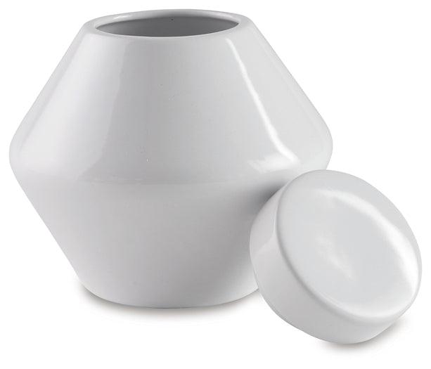 A2000484 White Contemporary Domina Jar (Set of 2) By Ashley - sofafair.com
