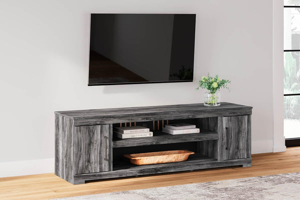 Baystorm 73" TV Stand W221-868 Black/Gray Contemporary Entertainment Center By AFI - sofafair.com