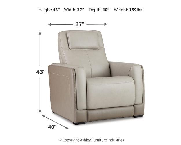 Battleville Power Recliner U3070513 Brown/Beige Contemporary Motion Upholstery By Ashley - sofafair.com