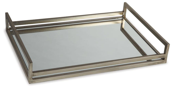 A2000255 Metallic Contemporary Derex Tray By Ashley - sofafair.com