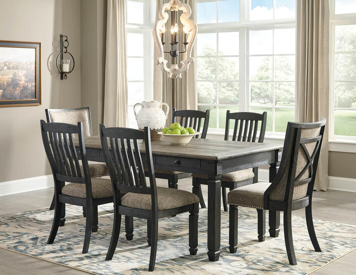 D736-01X2 Black/Gray Casual Tyler Creek Dining Chair (Set of 2) By Ashley - sofafair.com