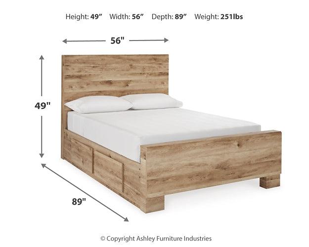 Hyanna Full Panel Bed with 2 Side Storage B1050B29 Brown/Beige Contemporary Youth Beds By AFI - sofafair.com