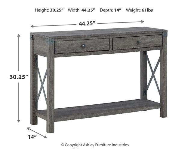 Freedan Sofa/Console Table T175-4 Black/Gray Casual Sofa Table By Ashley - sofafair.com
