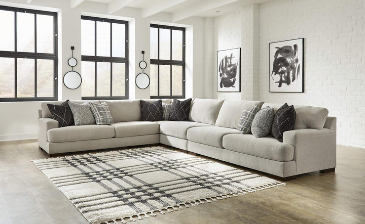 Artsie 4-Piece Sectional 58605S2 Black/Gray Contemporary Stationary Sectionals By AFI - sofafair.com