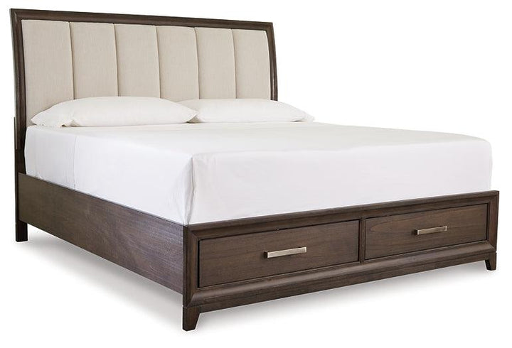 Brueban Queen Panel Bed with 2 Storage Drawers B497B2 Black/Gray Casual Master Beds By Ashley - sofafair.com