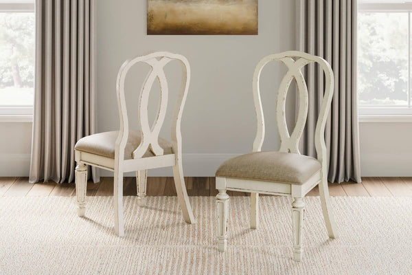 Realyn Dining Chair D743-02 White Casual Formal Seating By Ashley - sofafair.com