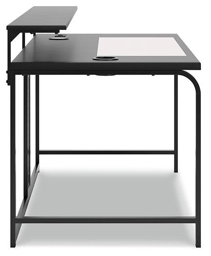 Lynxtyn Home Office Desk H400-144 Black/Gray Contemporary Desks By Ashley - sofafair.com