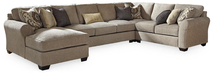 Pantomine 4-Piece Sectional with Chaise 39122S3 Brown/Beige Contemporary Stationary Sectionals By AFI - sofafair.com