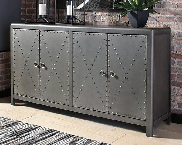 A4000034 Black/Gray Casual Rock Ridge Accent Cabinet By Ashley - sofafair.com