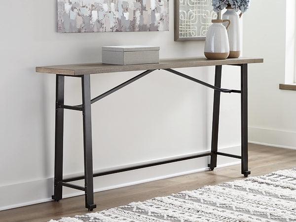 Lesterton Long Counter Table D334-52 Metallic Casual Counter Height Table By Ashley - sofafair.com
