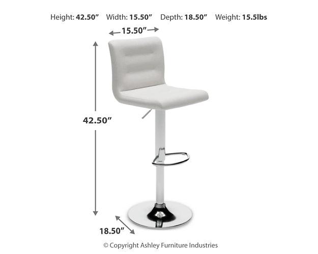 Pollzen Bar Height Bar Stool D121-730 Black/Gray Contemporary Barstool By Ashley - sofafair.com