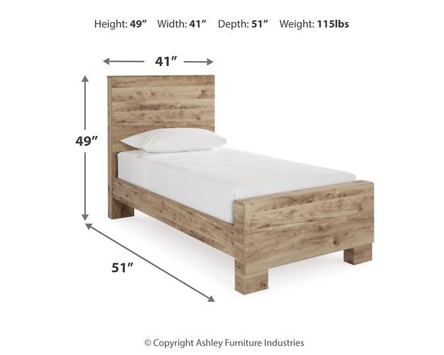 Hyanna Twin Panel Bed B1050B20 Brown/Beige Contemporary Youth Beds By Ashley - sofafair.com