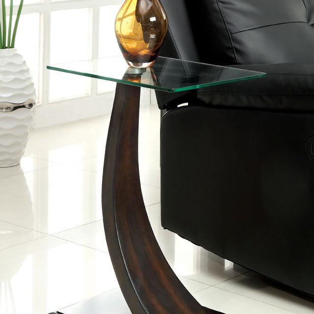 Valon CM-AC151 Dark Walnut Contemporary Side Table By Furniture Of America - sofafair.com
